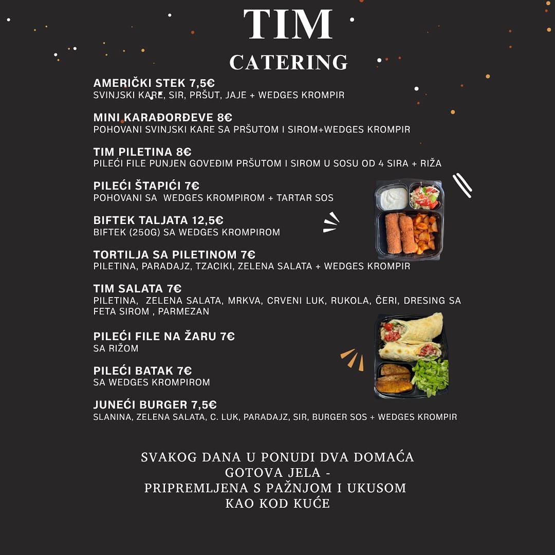 TIM Catering regularni meni
